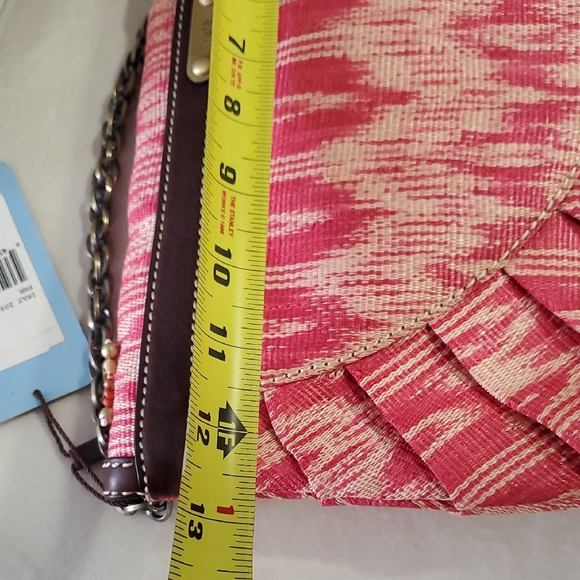 Rafe Osfa Pink and Brown Beaded Shoulder Barbiecore Bag - Picture 6 of 13